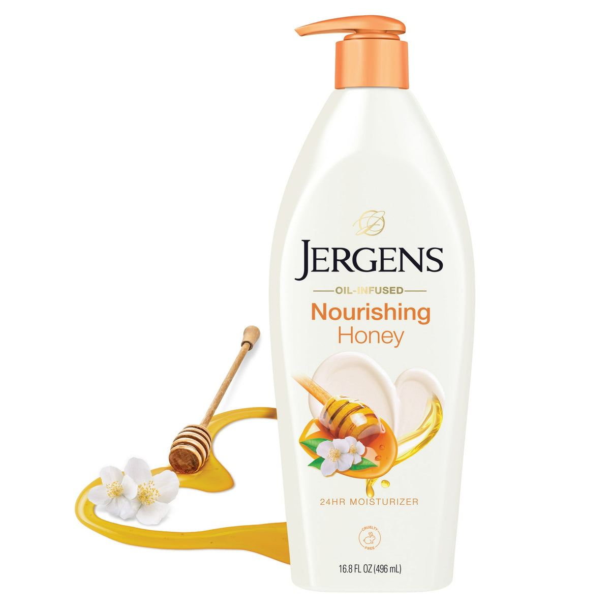 Jergens with Nourishing Honey Moisturizer Lotion for Dry Skin