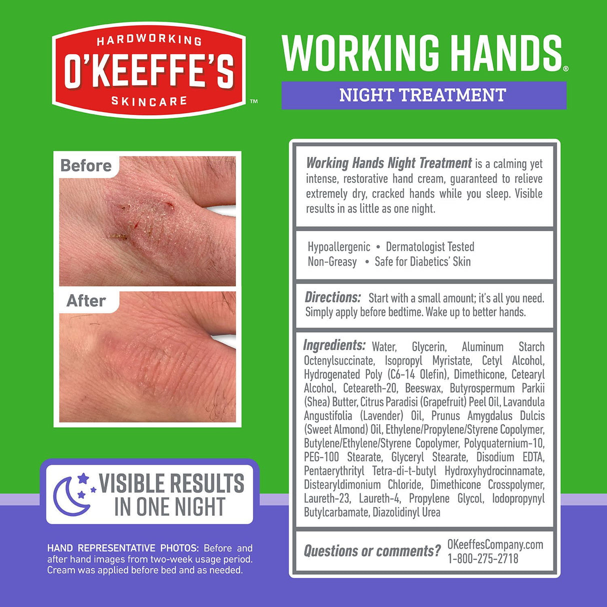 Hand Cream Kenya -O'Keeffe's Working Hands and Night Treatment, 3 pk.