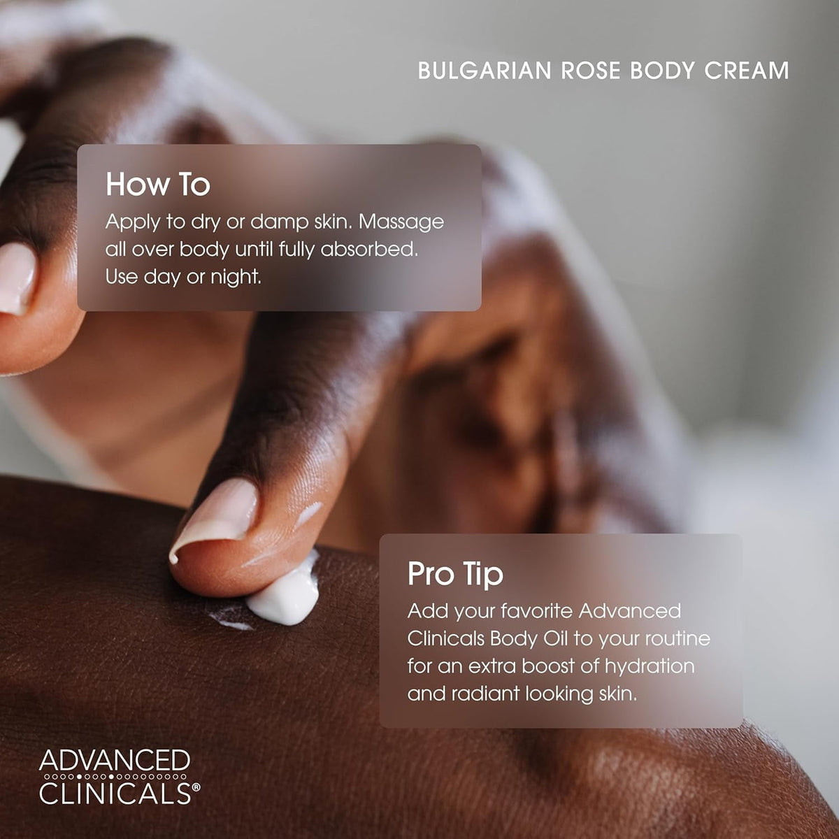 Anti Aging Moisturizing Body Cream -Advanced Clinicals Bulgarian Rose