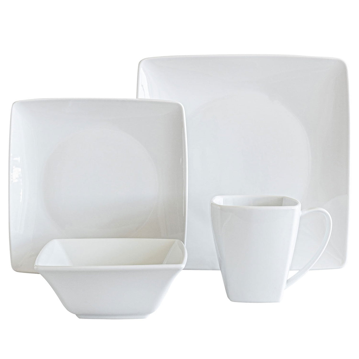 Dinnerware Set in Kenya - Over&Back 32-Piece White Porcelain Square