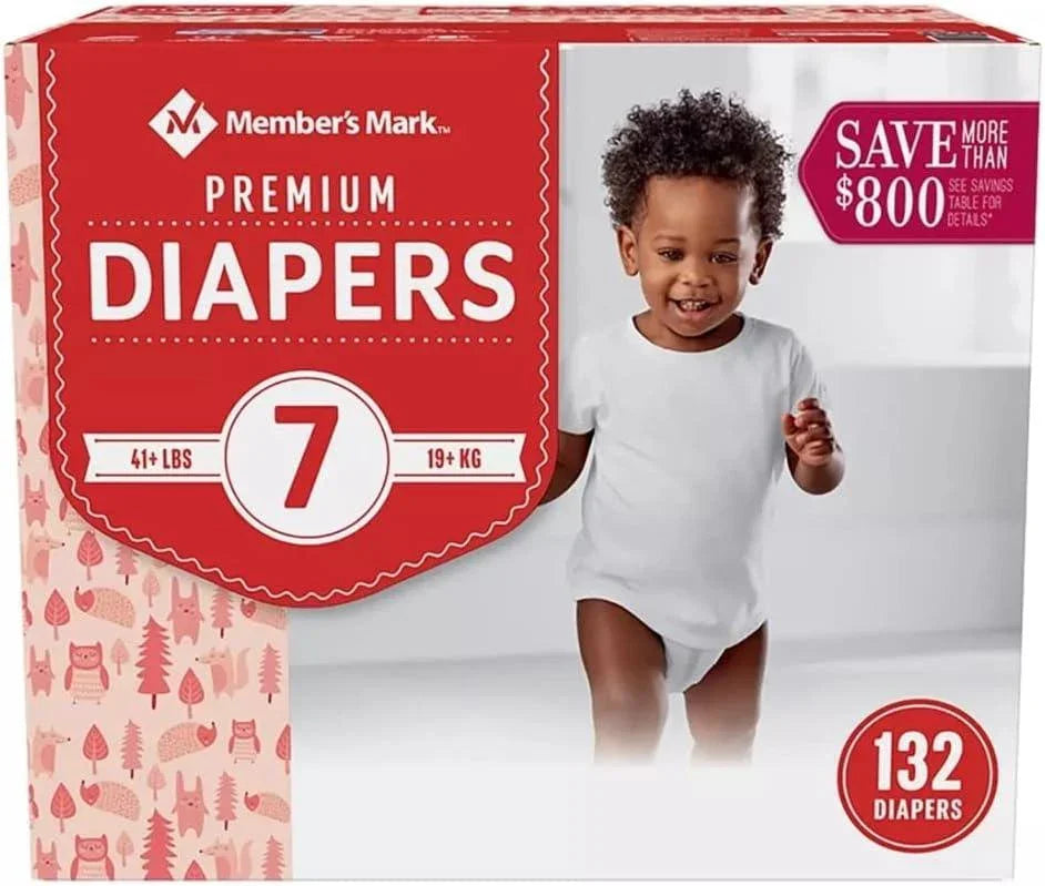 Member's Mark Size 7 Diapers, 132 Count
