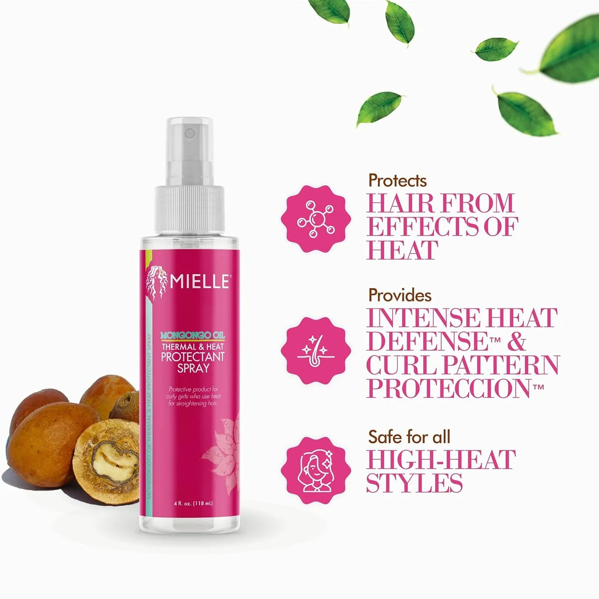 Mielle Mongongo Oil Thermal & Heat Protectant Spray, Protects Hair - ShopUSA - Kenya