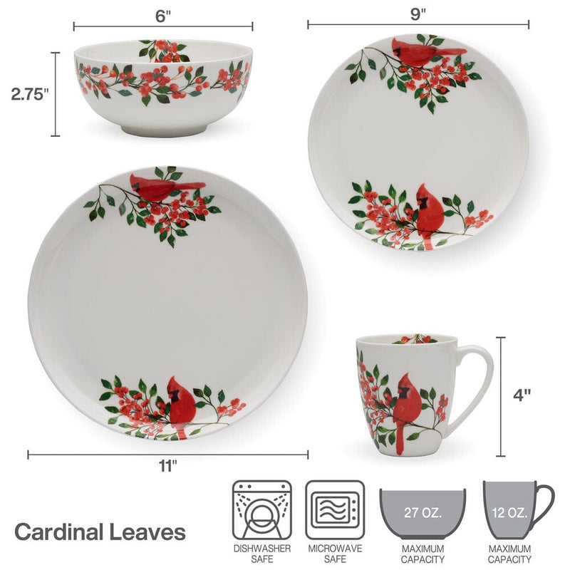 Mikasa 16 Piece Dinnerware Set (Choose Color)