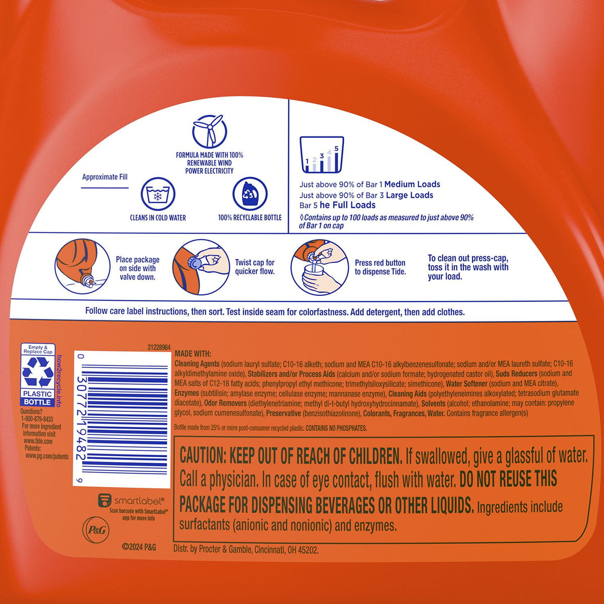 Tide Liquid Laundry Detergent in Kenya - With Downy April Fresh, 100 Loads