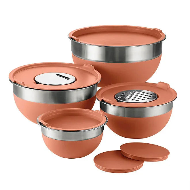 Tramontina 10 Pc Covered Stainless Steel Mixing Bowl Set - ShopUSA - Kenya
