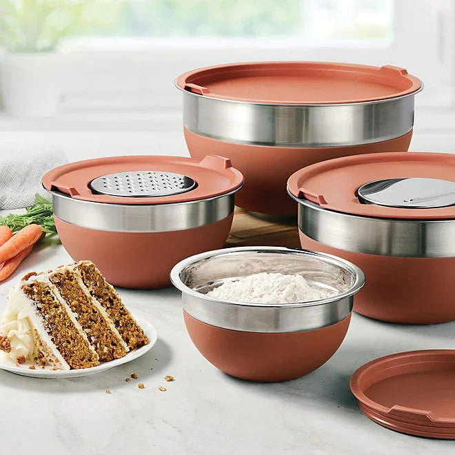 Tramontina 10 Pc Covered Stainless Steel Mixing Bowl Set - ShopUSA - Kenya
