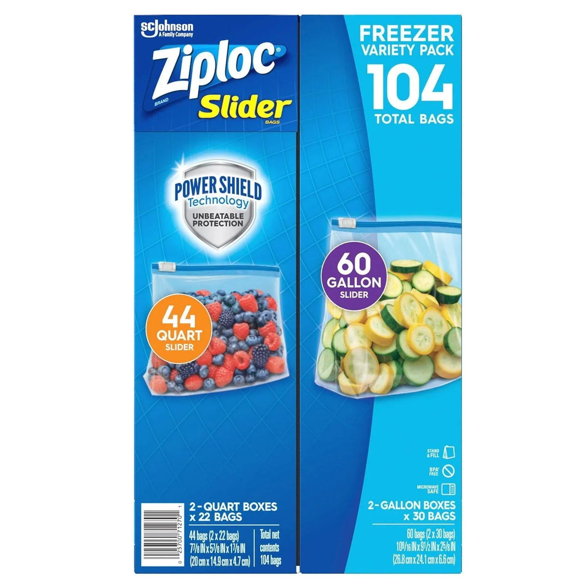 Ziploc® Slider Freezer Gallon and Quart Bags (104 ct.) - ShopUSA - Kenya