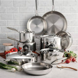 Tramontina Boston Tri-Ply Clad Stainless Steel 14-Pc Pots Cookware Set