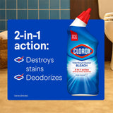 Clorox Toilet Bowl Cleaner with Bleach, Rain Clean (6 pack)