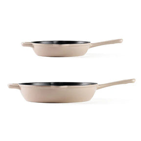 2-Piece Enamel Cast Iron Set, Dry Sand - Front