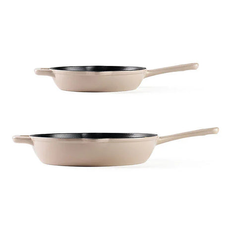 2-Piece Enamel Cast Iron Set, Dry Sand - Front