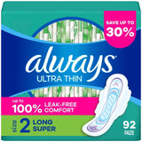 Always Ultra Thin Pads, Size 2 92 count