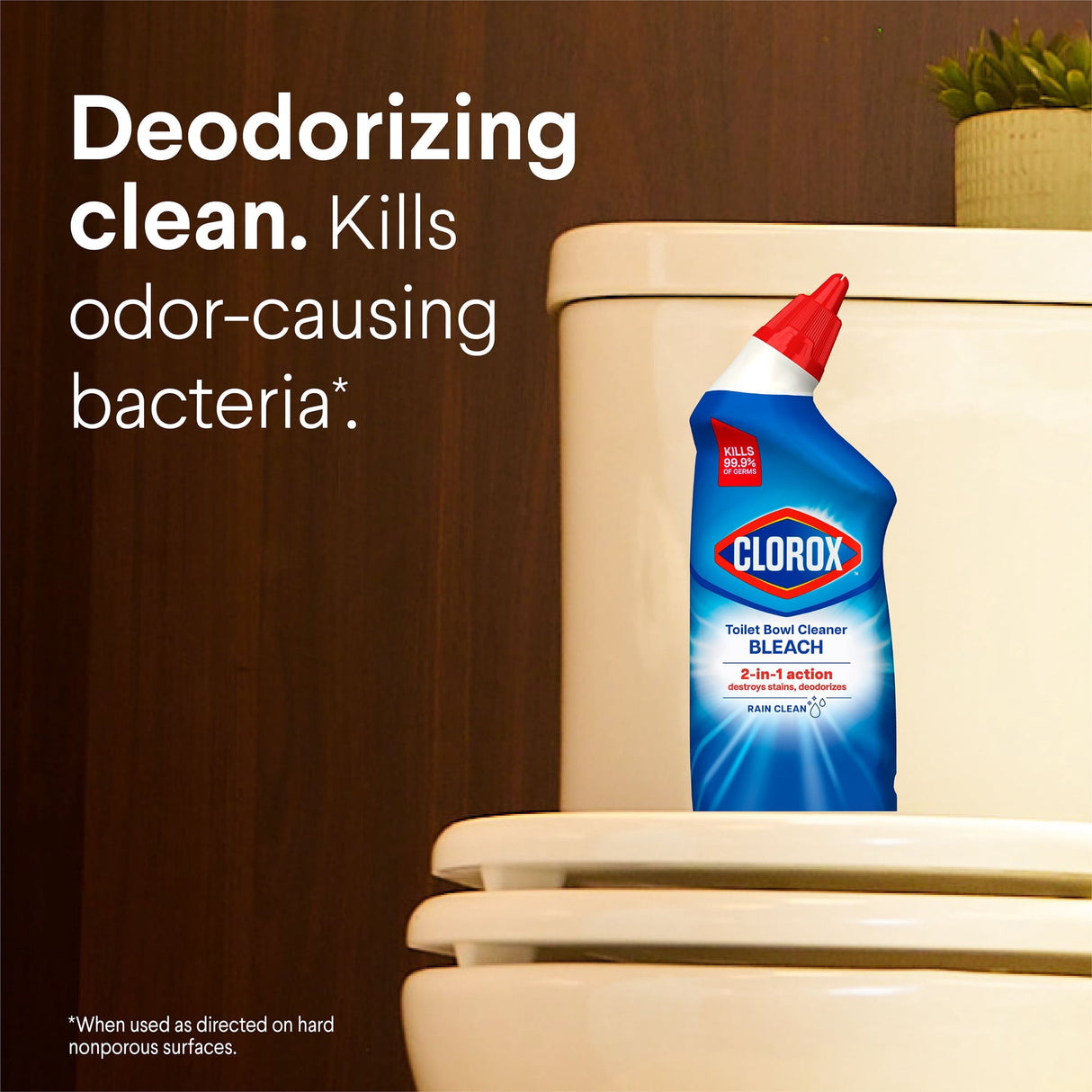 Clorox Toilet Bowl Cleaner with Bleach, Rain Clean (6 pack)