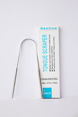 Reusable Tongue Cleaner in Kenya -Dentiva Stainless Steel Tongue Scraper 1Pack (Shape Varies)