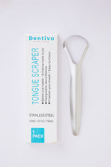 Reusable Tongue Cleaner in Kenya -Dentiva Stainless Steel Tongue Scraper 1Pack (Shape Varies)