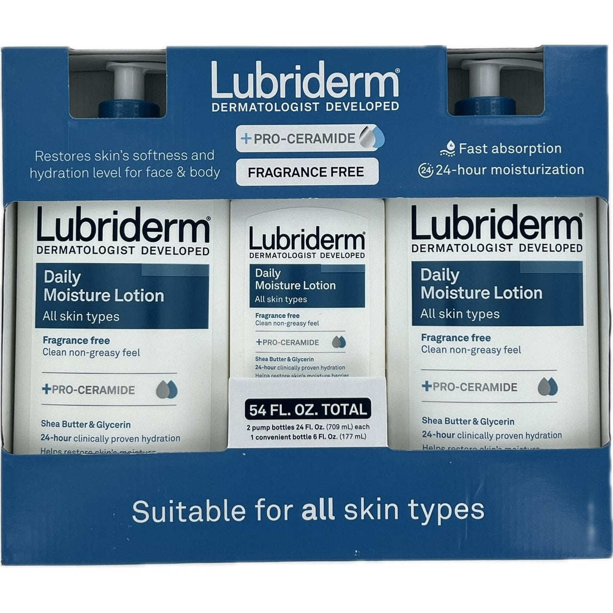 Body Lotion in Kenya - Lubriderm Daily Moisture, 3 Pack