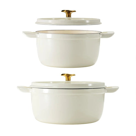 Tramontina 4 and 6 Quart Cast Iron Dutch Oven Set, Gun Metal - Detail 1