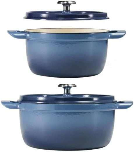Tramontina 4 and 6 Quart Cast Iron Dutch Oven Set, Gun Metal - Detail 3