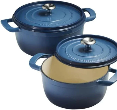 Tramontina 4 and 6 Quart Cast Iron Dutch Oven Set, Gun Metal - Detail 4
