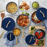 Member's Mark 11-Piece Modern Ceramic Cookware Set, Green - Detail 10