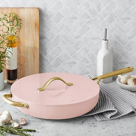 Member's Mark 5.5 Quart Jumbo Ceramic Nonstick Pan, White - Detail 1