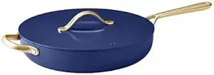 Member's Mark 5.5 Quart Jumbo Ceramic Nonstick Pan, Blue - Front