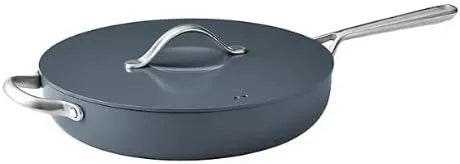 Member's Mark 5.5 Quart Jumbo Ceramic Nonstick Pan, Grey - Front