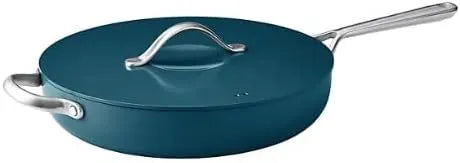 Member's Mark 5.5 Quart Jumbo Ceramic Nonstick Pan, Teal - Front