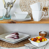 Dinnerware Set in Kenya - Over&Back 32-Piece White Porcelain Square
