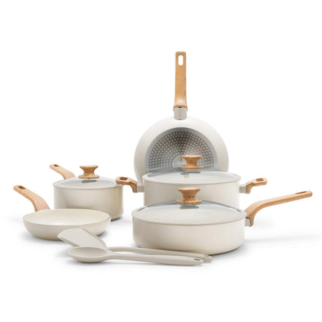 GreenPan Essence 10-Piece Ceramic Nonstick Cookware Set, Taupe - Detail 2