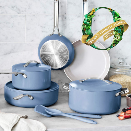 GreenPan Nova 10-Piece Cookware Set, Coral - Detail 1