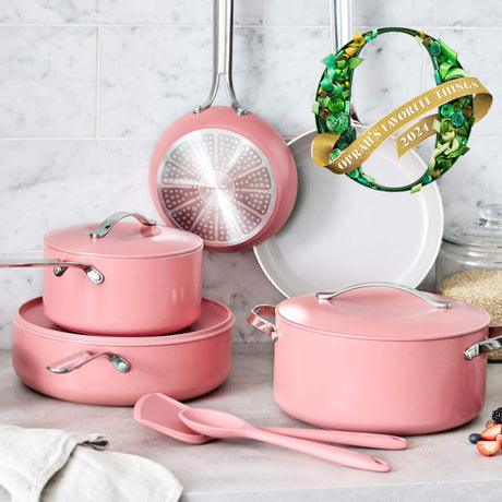 GreenPan Nova 10-Piece Cookware Set, Coral - Detail 2