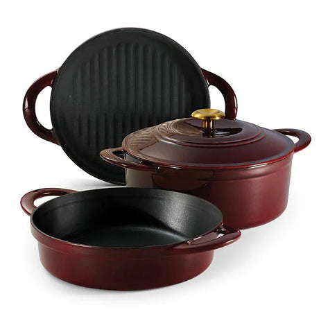 Tramontina 4-Piece Stackable Enamel Cast Iron Cookware Set - ShopUSA - Kenya