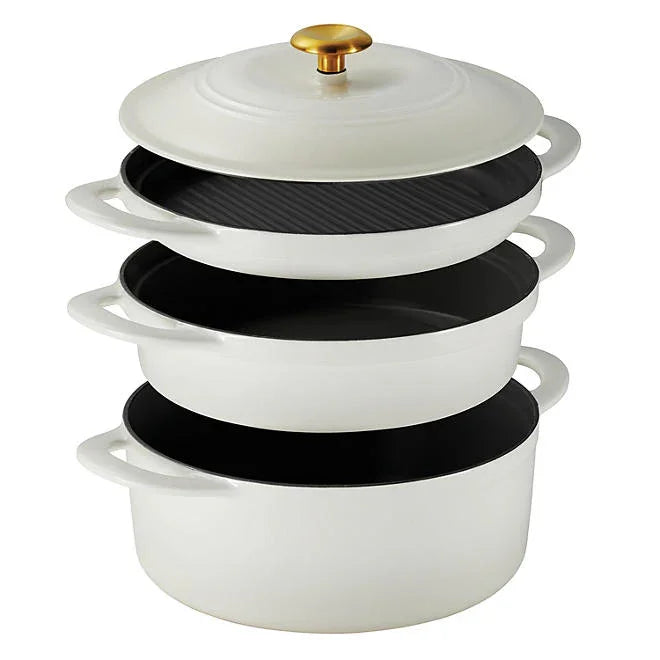 Tramontina 4-Piece Stackable Enamel Cast Iron Cookware Set - ShopUSA - Kenya