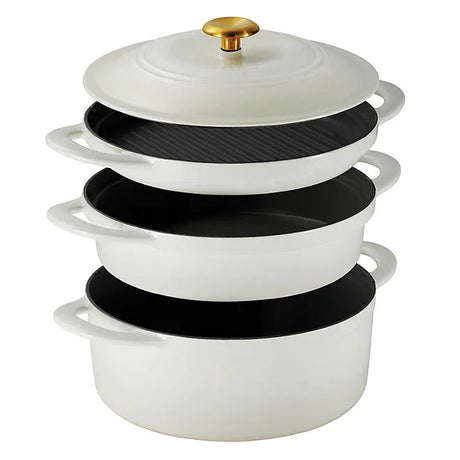 Tramontina 4-Piece Stackable Enamel Cast Iron Cookware Set - ShopUSA - Kenya