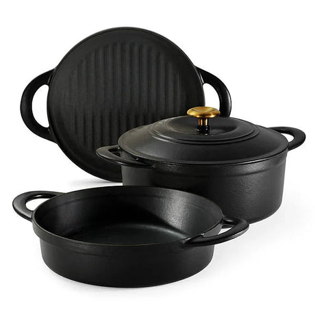 Tramontina 4-Piece Stackable Enamel Cast Iron Cookware Set - ShopUSA - Kenya