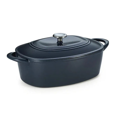 Tramontina Cast Iron Oval Dutch Oven Pot with Lid, CranBerry - Detail 2