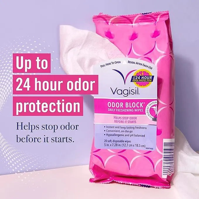 Vagisil Odor Block Daily Freshening Wipes - ShopUSA - Kenya