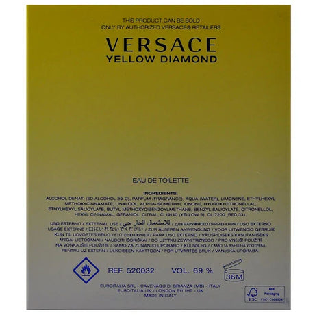 Versace Yellow Diamond Eau de Toilette 90 Ml