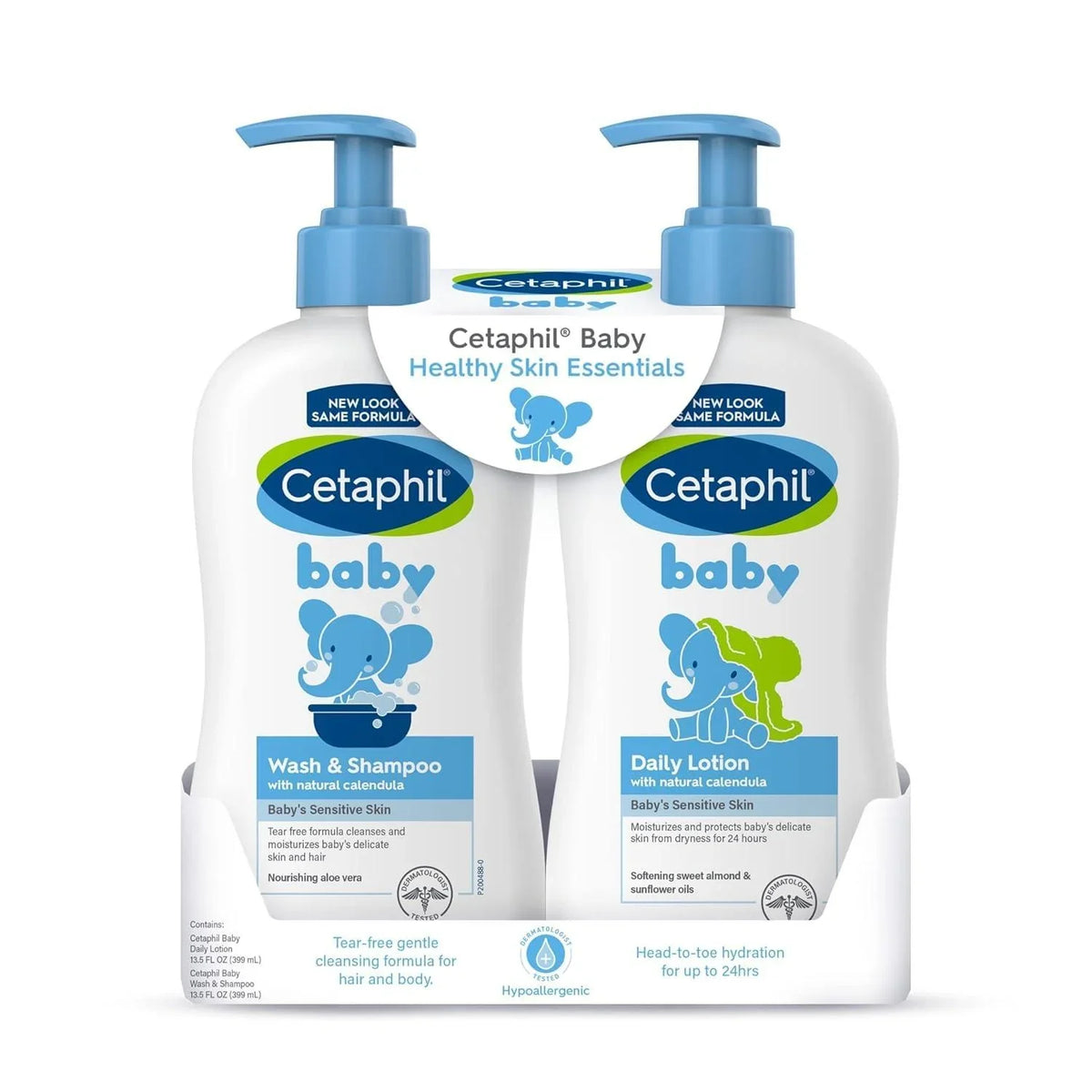 Cetaphil Baby Wash & Shampoo Plus Body Lotion, Head to Toe 2-PacK - ShopUSA - Kenya