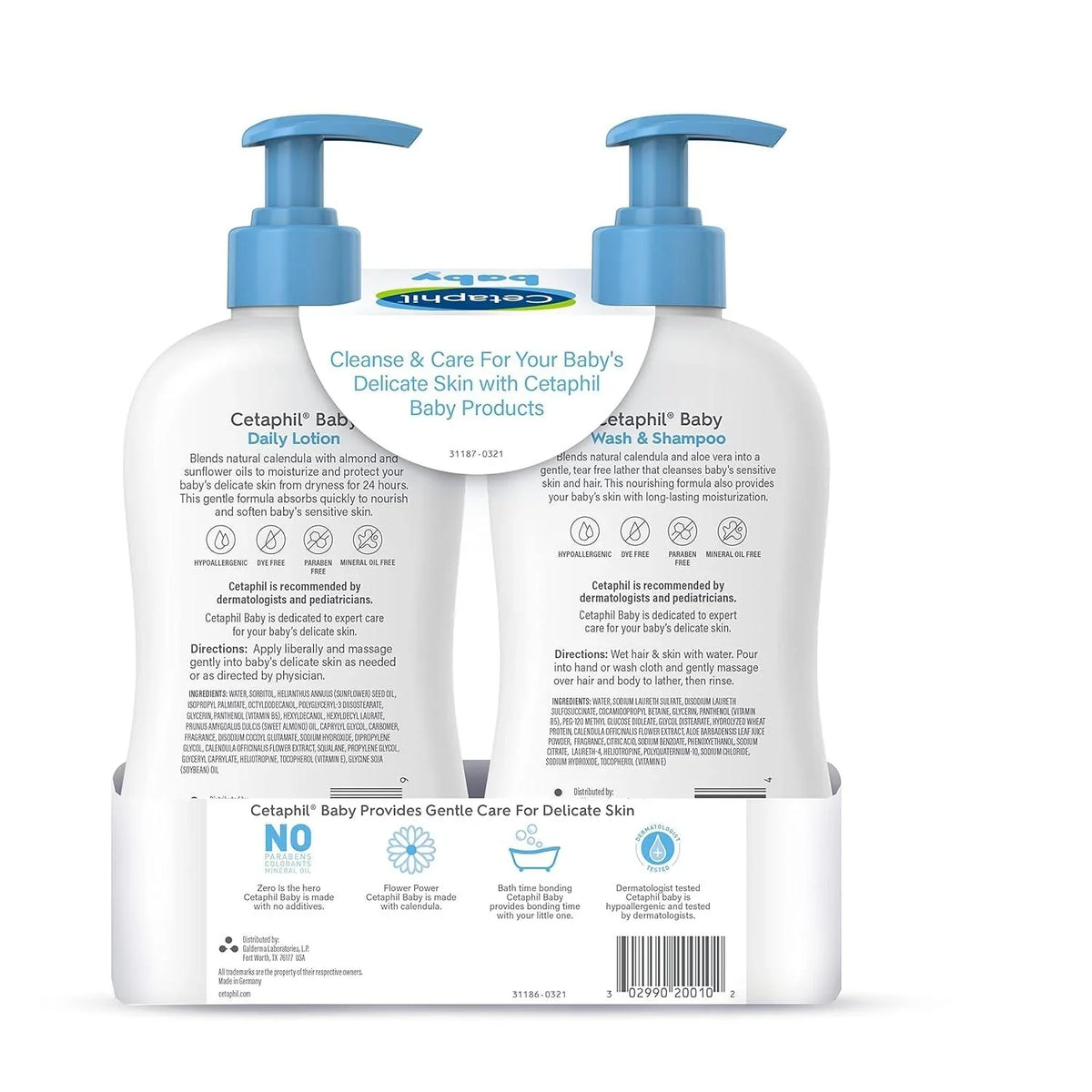 Cetaphil Baby Wash & Shampoo Plus Body Lotion, Head to Toe 2-PacK - ShopUSA - Kenya