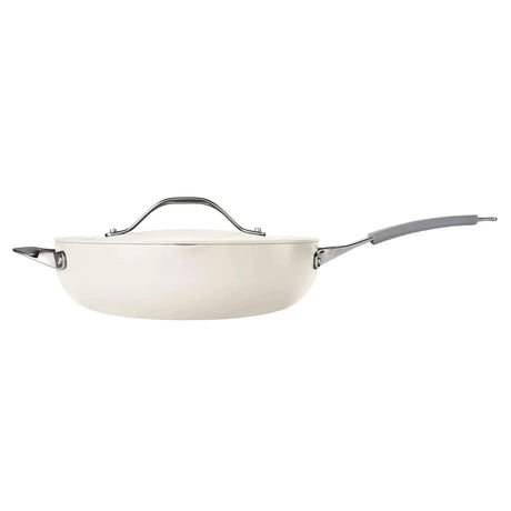 Member's Mark 5.5 Quart Jumbo Ceramic Nonstick Pan, White - Detail 2
