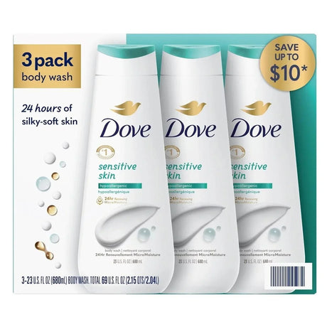 Dove Nourishing Body Wash, Sensitive Skin (Pack of 3) - ShopUSA - Kenya