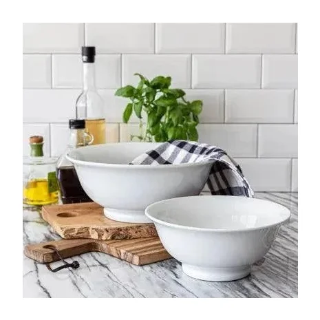 USA 2-Piece Footed Serving Bowl Set