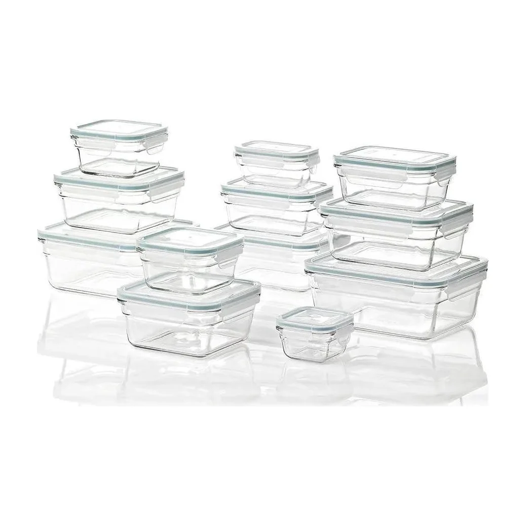 24-Piece Glass Food Storage container Set by Glasslock (Inclusive of Lids)