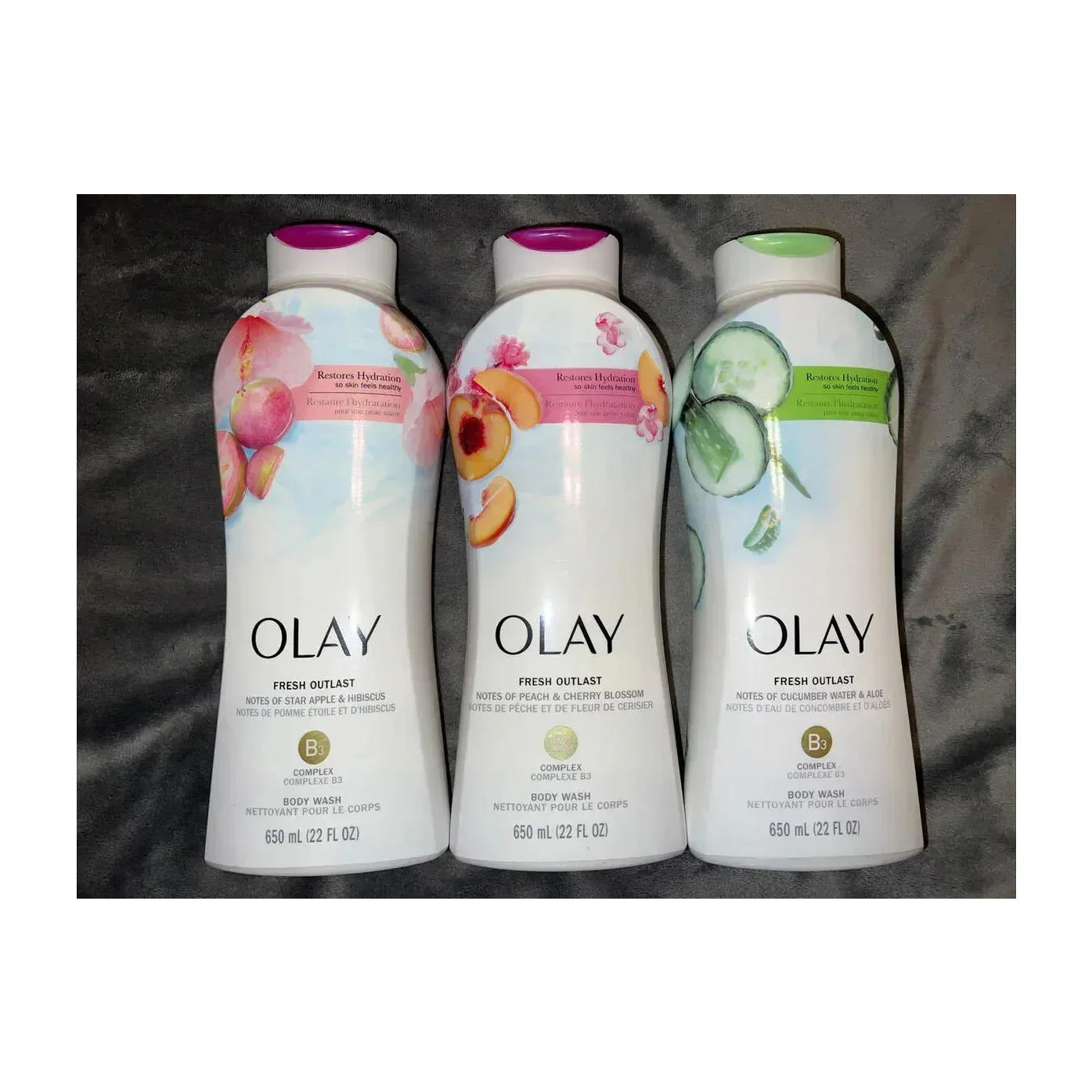 Olay Body Wash in Kenya - Fresh Outlast with Vitamin B3, 3 Pack