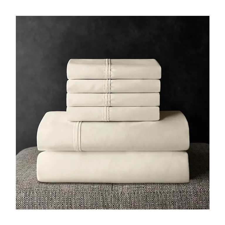 6 Piece 700 Thread Count King Size Bed Sheet Set