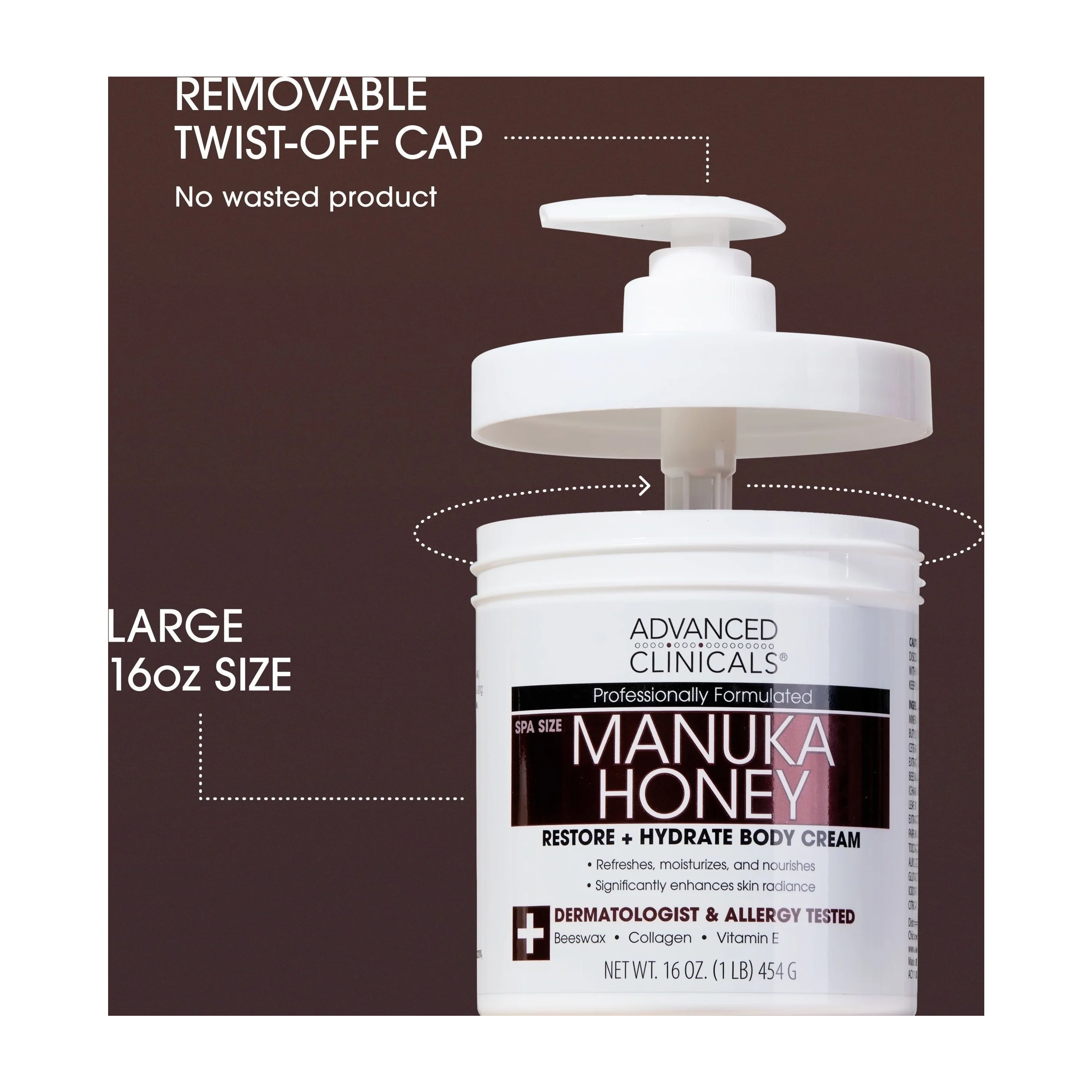 Advanced Clinicals Manuka Honey Body Cream