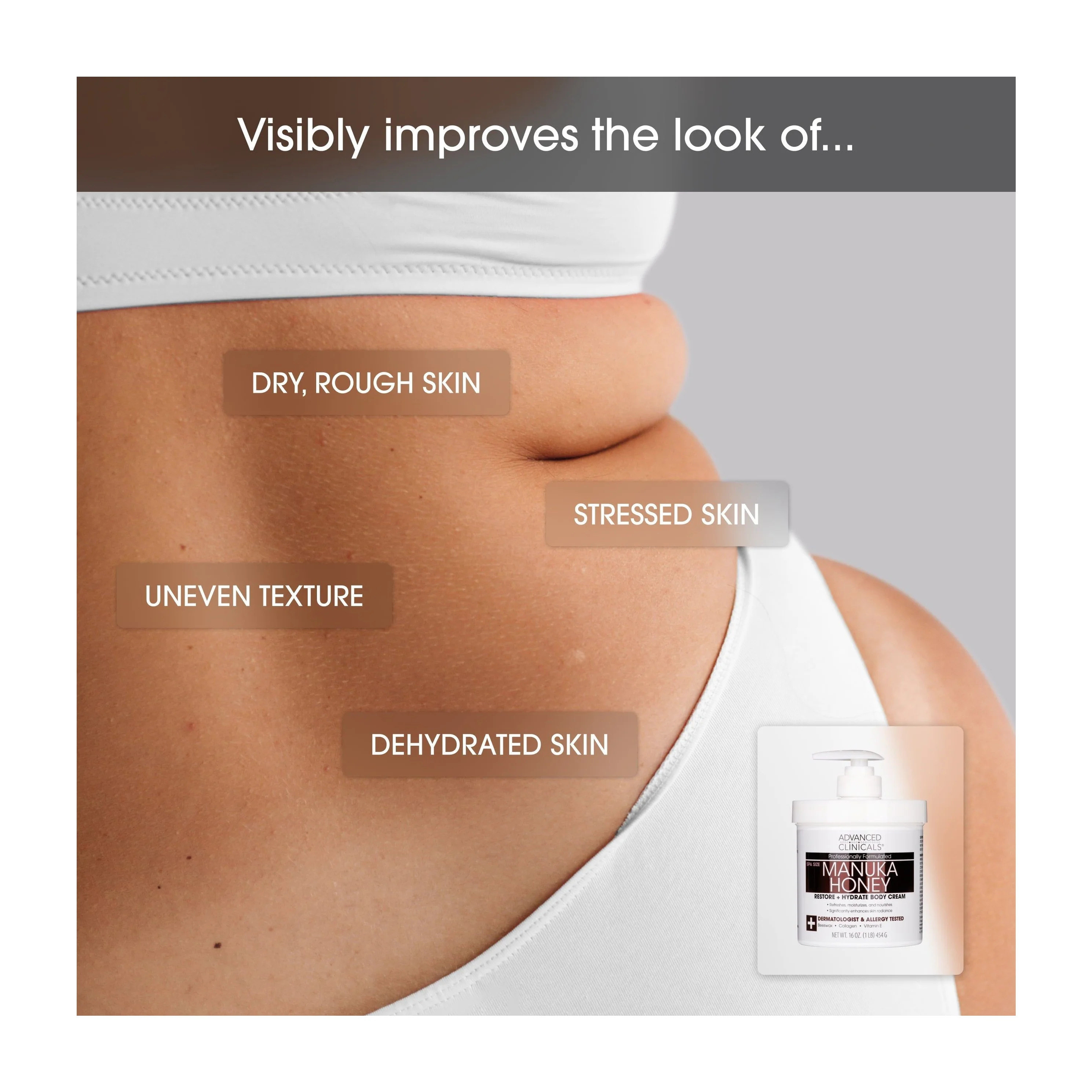 Advanced Clinicals Manuka Honey Body Cream
