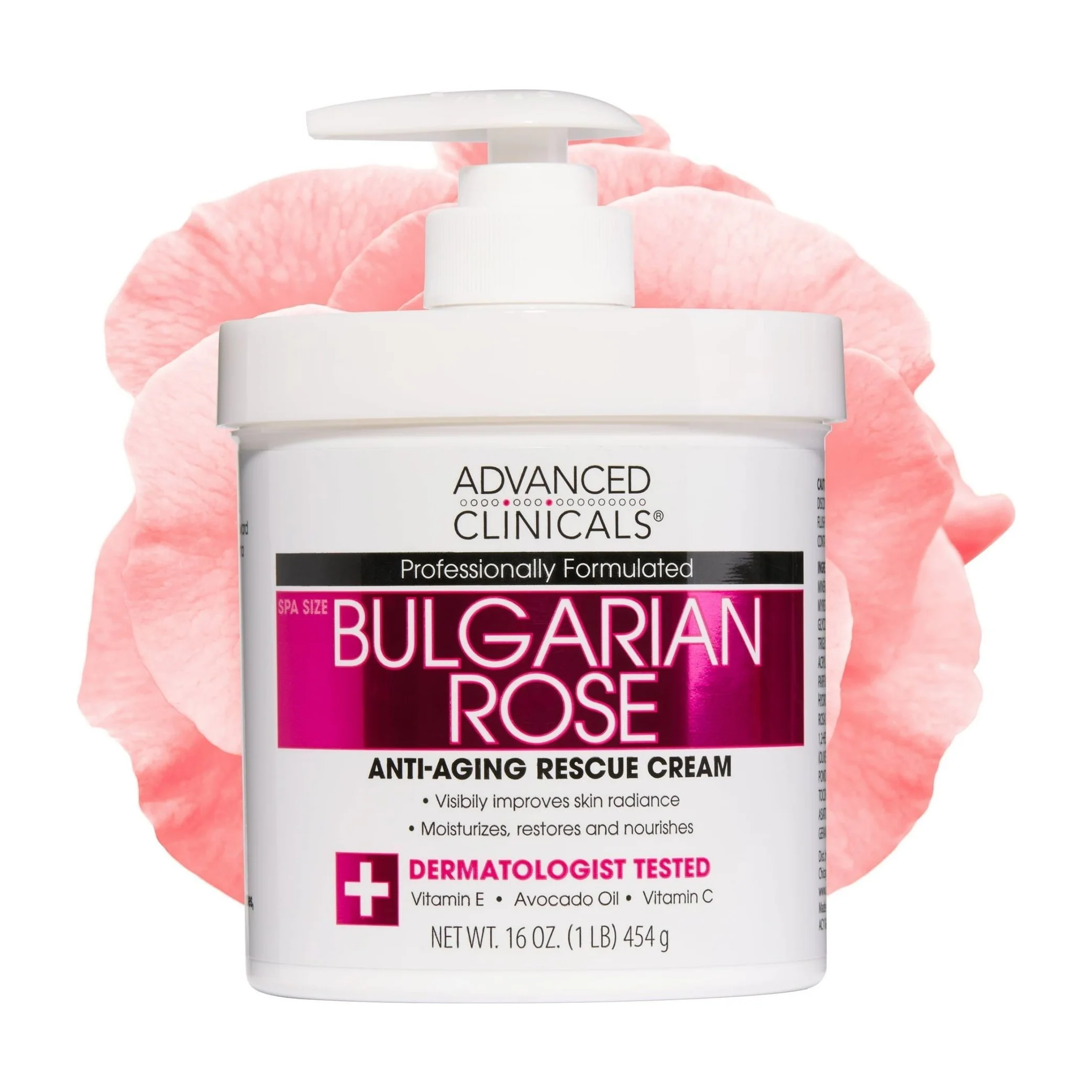 Anti Aging Moisturizing Body Cream -Advanced Clinicals  Bulgarian Rose